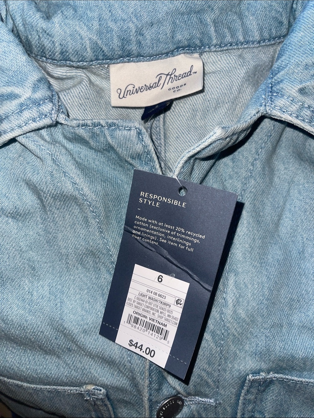 Light Blue Women's Denim Jumpsuit - Picture 2 of 3
